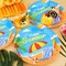 48 Pcs Summer Beach Party Plates Birthday Party Disposable (Multicolor)